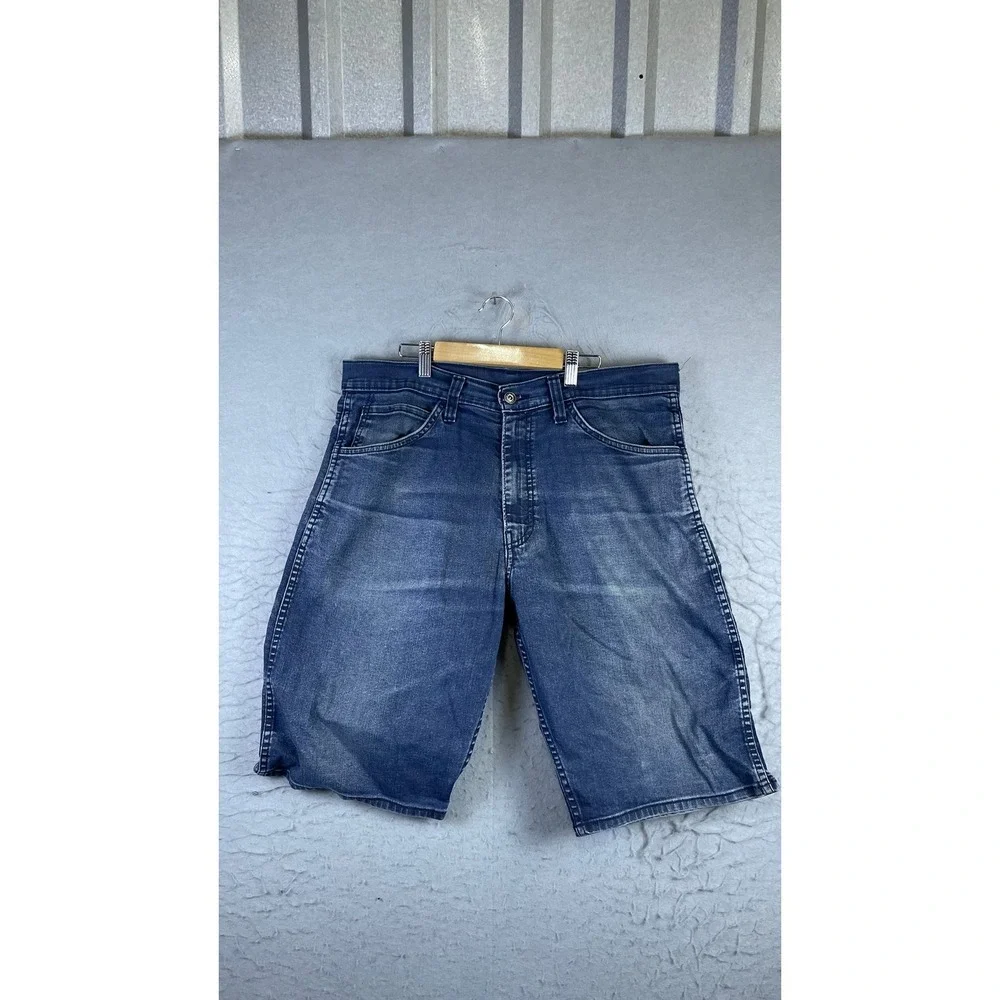 Levi's 569 Loose Straight Shorts Mens 34 Blue Excellent Mid Wash Denim 13647